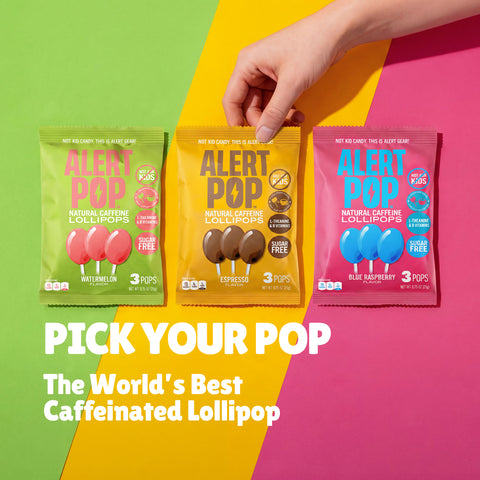 Espresso Caffeinated Lollipops with L-Theanine and B-Vitamins