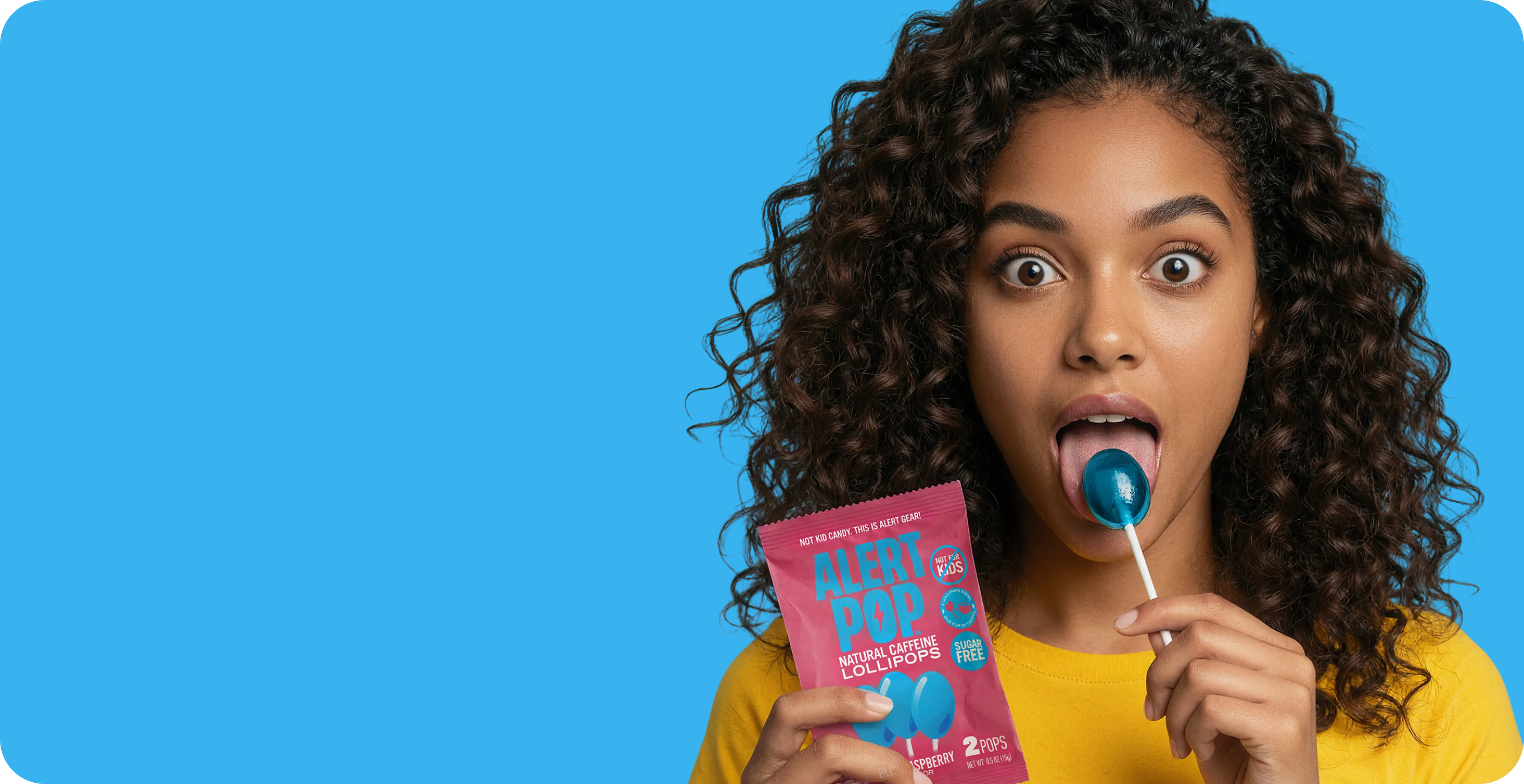 THE WORLD'S FIRST CAFFEINATED LOLLIPOP