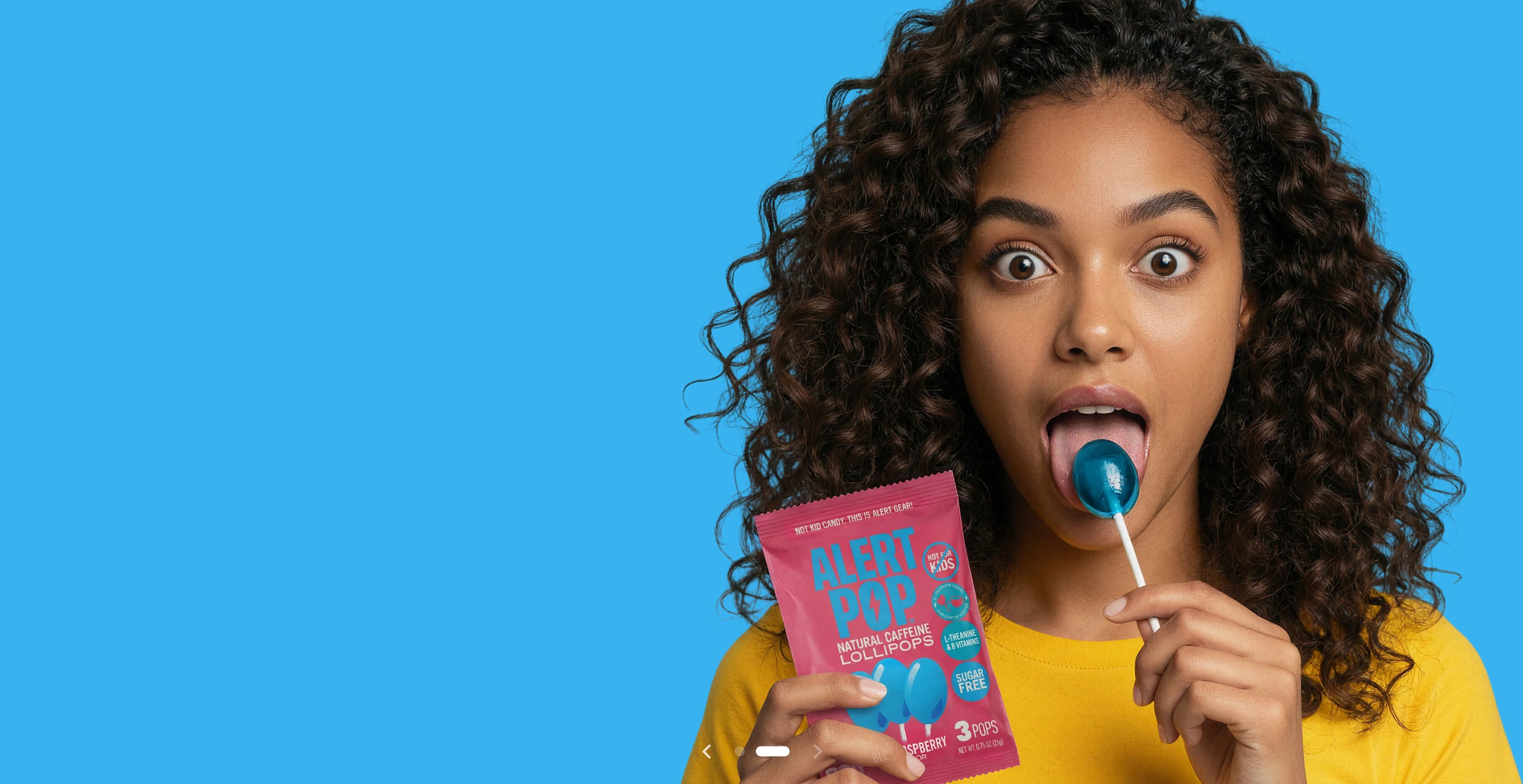 THE WORLD'S FIRST CAFFEINATED LOLLIPOP
