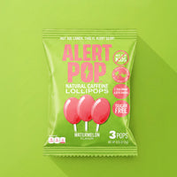 Watermelon Caffeinated Lollipops with L-Theanine and B-Vitamins