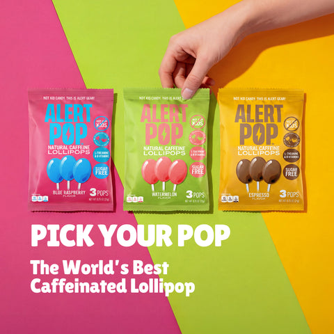 Watermelon Caffeinated Lollipops with L-Theanine and B-Vitamins